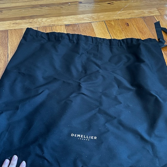 AUTHENTIC full size DeMellier Black Leather Top-Handle Tote with Gold Accents - Picture 15 of 16